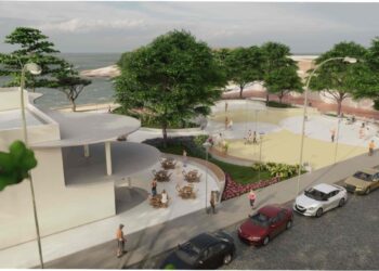Nova praça de Iriri começa a ser construída