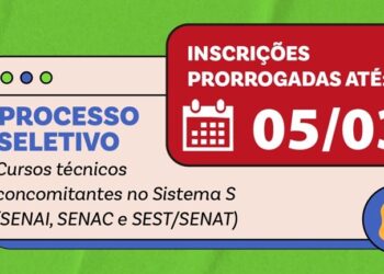 Inscrições prorrogadas para cursos de Educação Profissional Técnica de Nível Médio