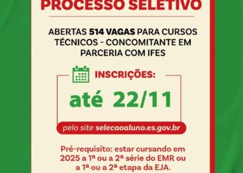 Sedu oferta cursos de Educação Profissional Técnica de nível médio em parceria com Ifes