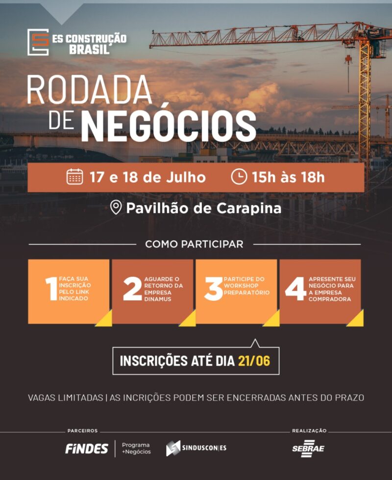 Sebrae/ES promove Rodada de Negócios voltada ao setor da construção civil