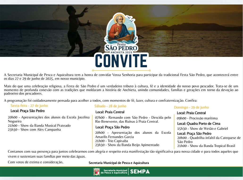 festa sao pedro Anchieta