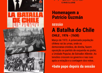Cineclube El Caracol homenageia Patricio Guzmán com exibição de “A Batalha do Chile”